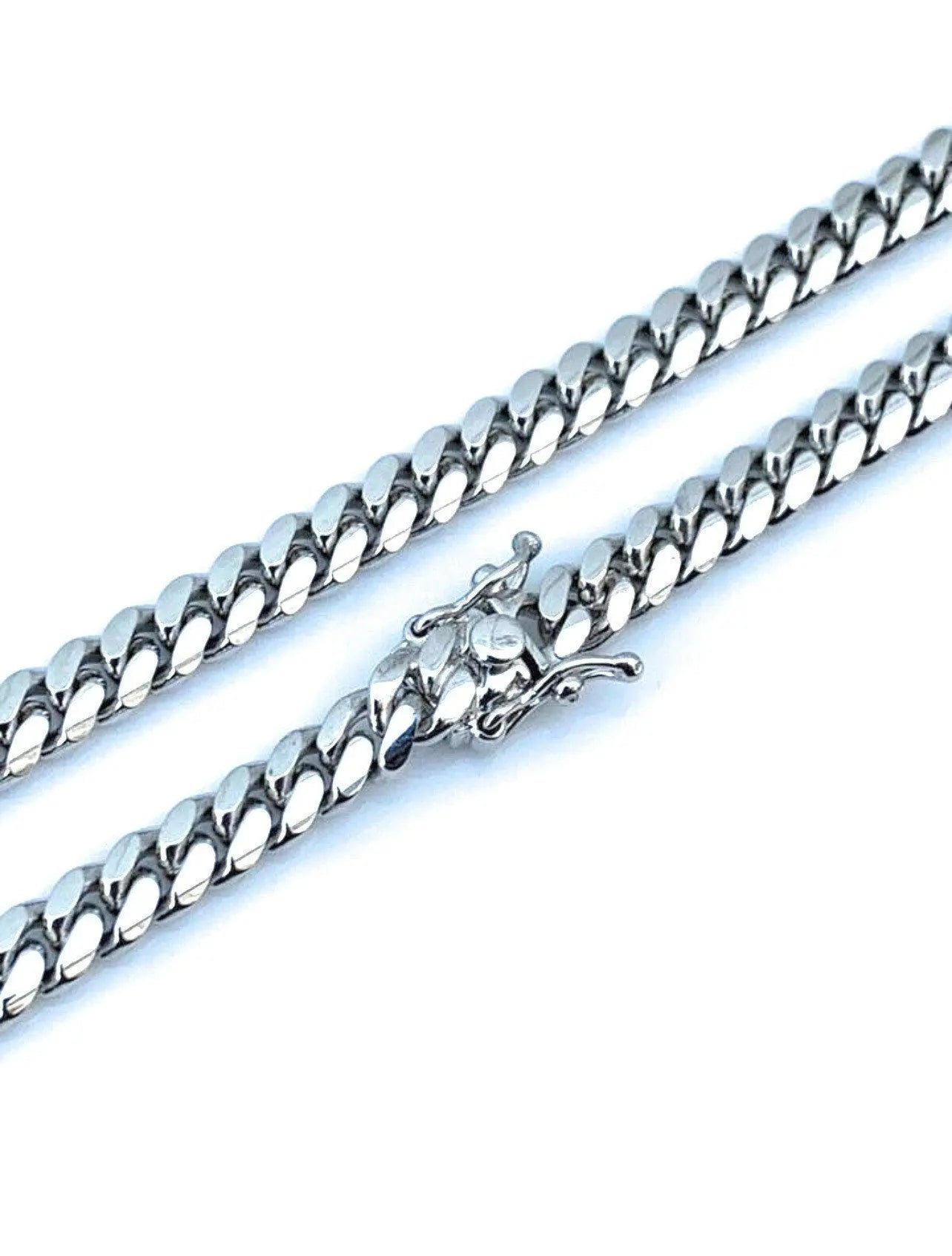 Mens Necklace - 925 Silver Miami Cuban Link Chain