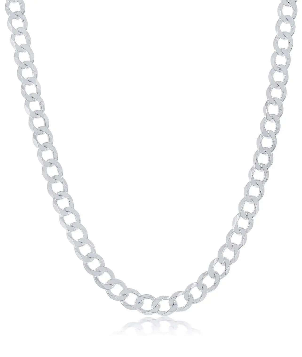 925 Solid Sterling Silver 5mm Curb Cuban Link Chain - ADIRFINE 