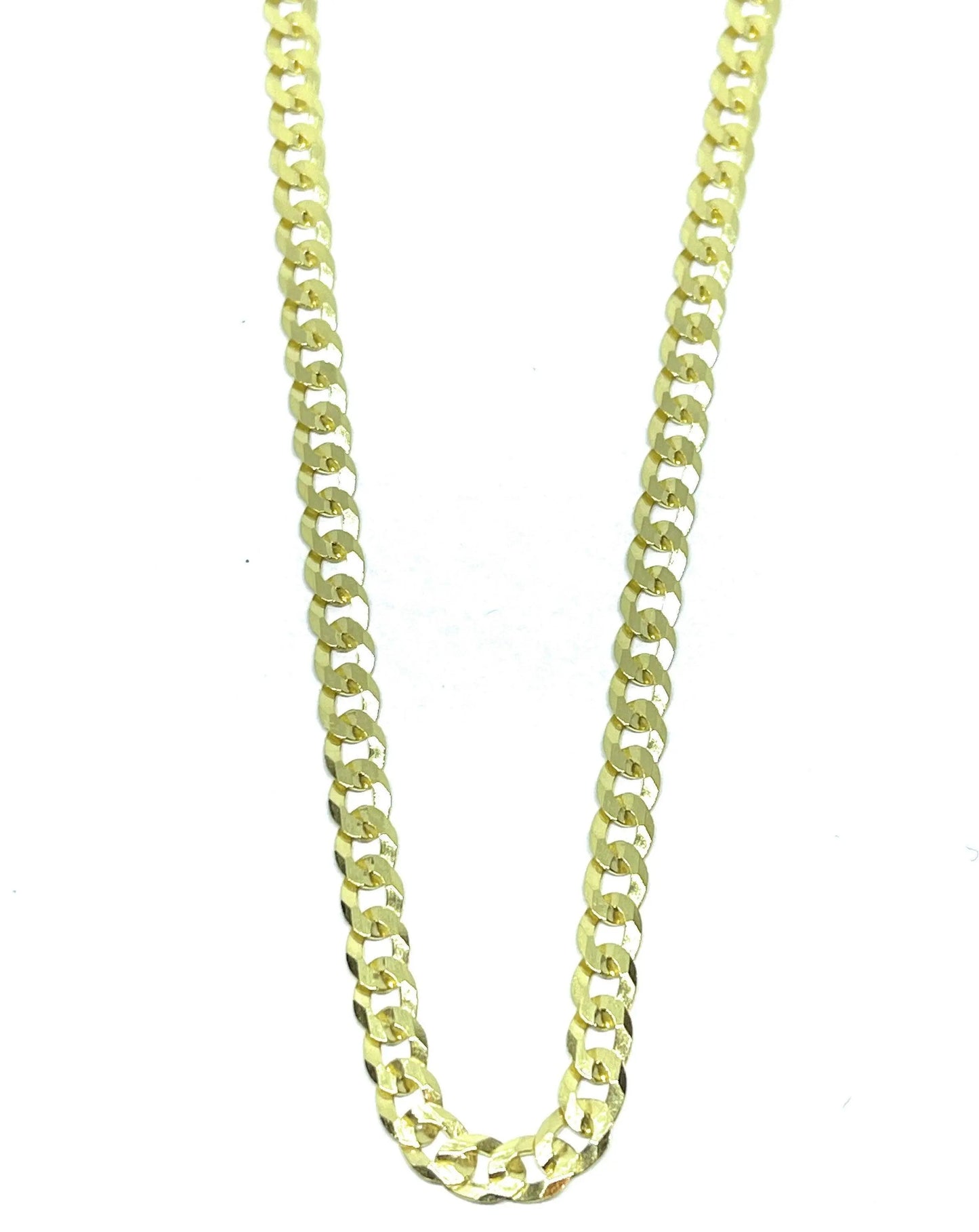 925 Solid Sterling Silver 6mm Curb Cuban Link Chain - ADIRFINE 