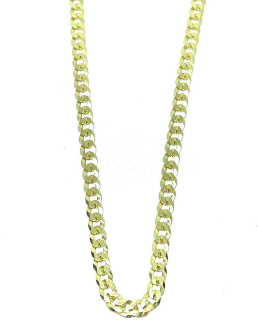 925 Solid Sterling Silver 6mm Curb Cuban Link Chain - ADIRFINE 