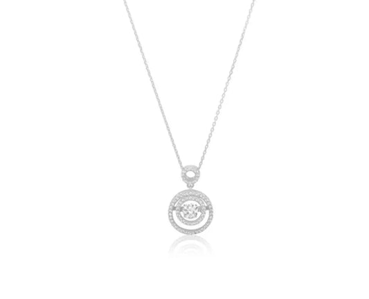 925 Solid Sterling Silver Cubic Zirconia Charm - ADIRFINE 