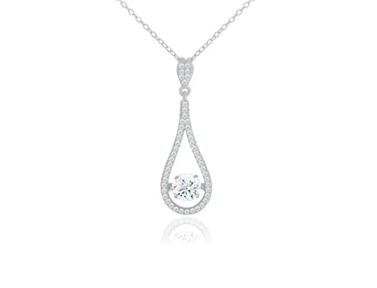 925 Solid Sterling Silver Cubic Zirconia Charm - ADIRFINE 