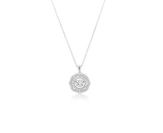 925 Solid Sterling Silver Cubic Zirconia Charm - ADIRFINE 