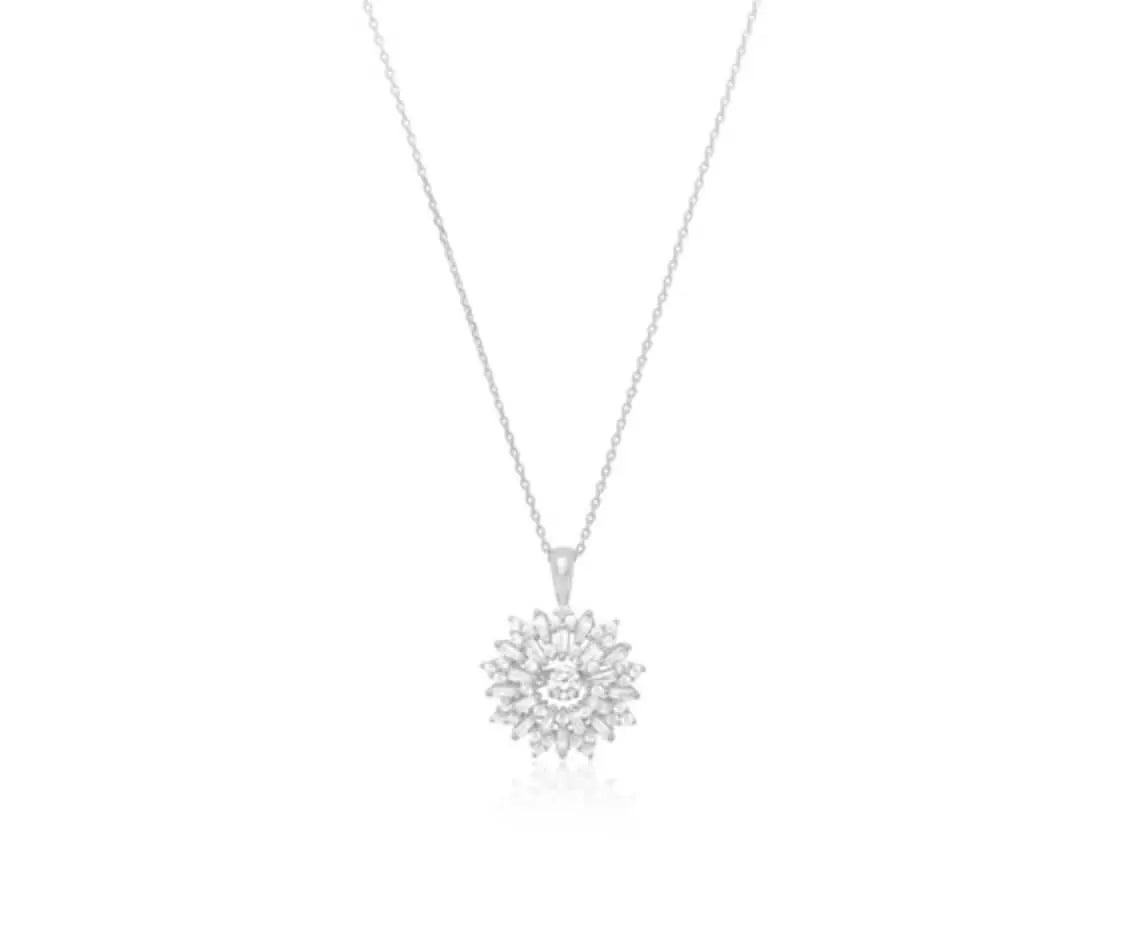 925 Solid Sterling Silver Cubic Zirconia Charm - ADIRFINE 