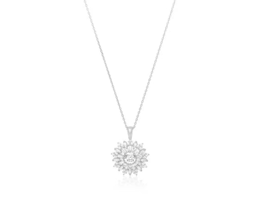 925 Solid Sterling Silver Cubic Zirconia Charm - ADIRFINE 