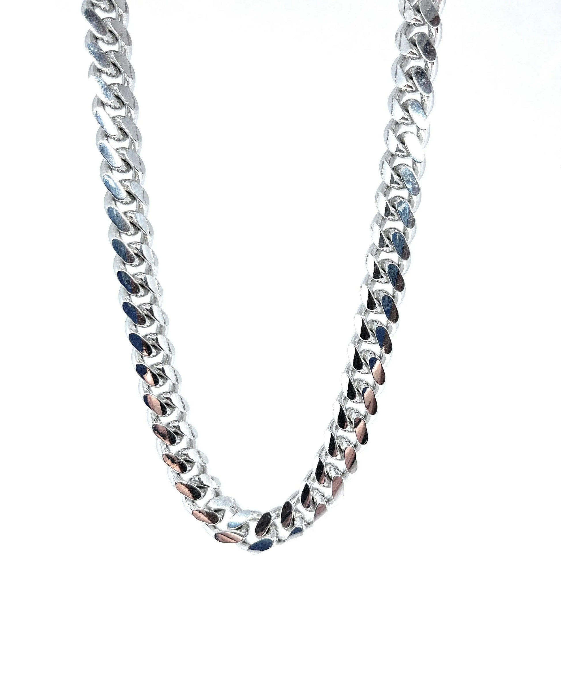 925 Sterling Silver 12mm Miami Cuban Link Chain - ADIRFINE 