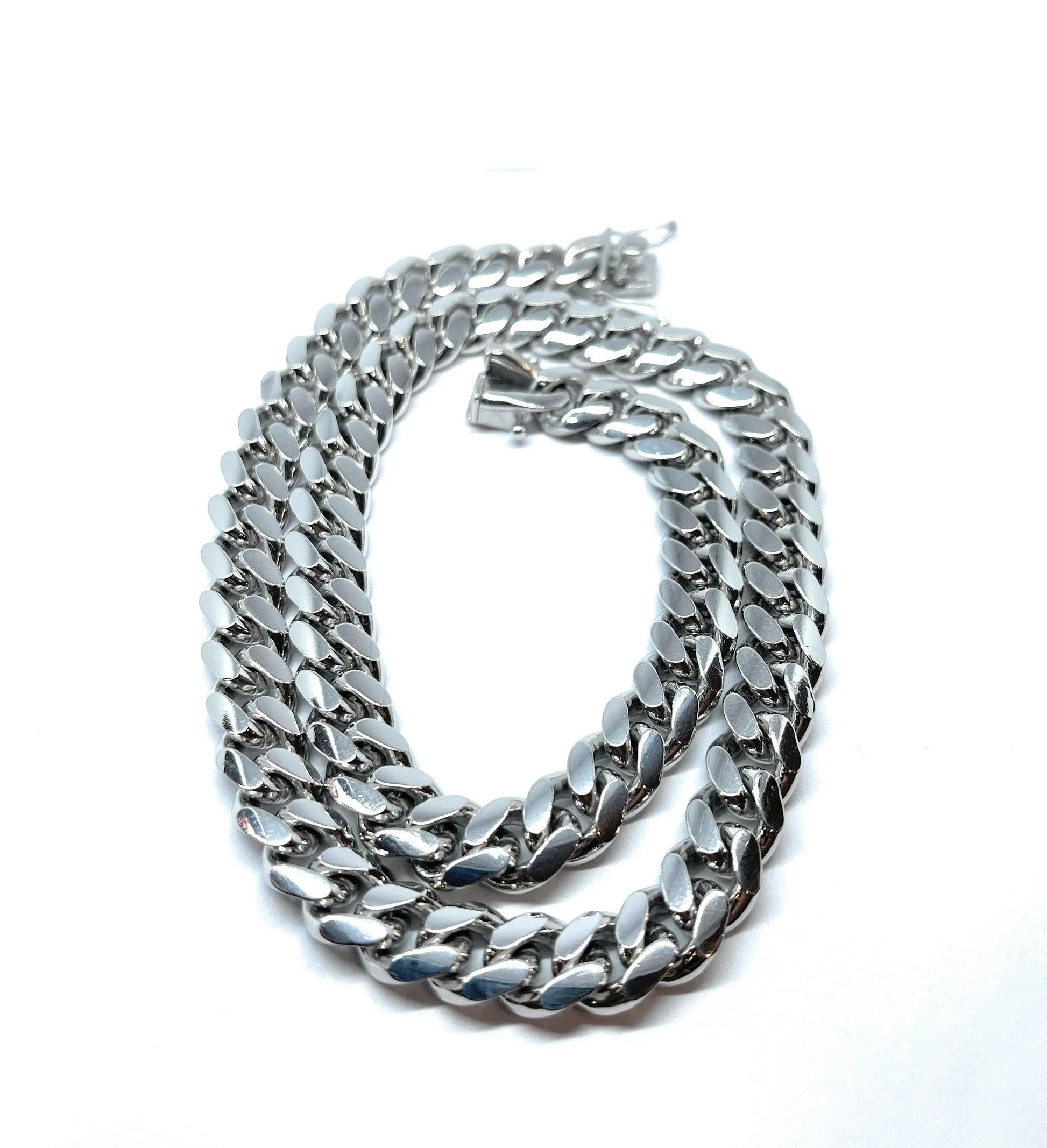 925 Sterling Silver 12mm Miami Cuban Link Chain - ADIRFINE 