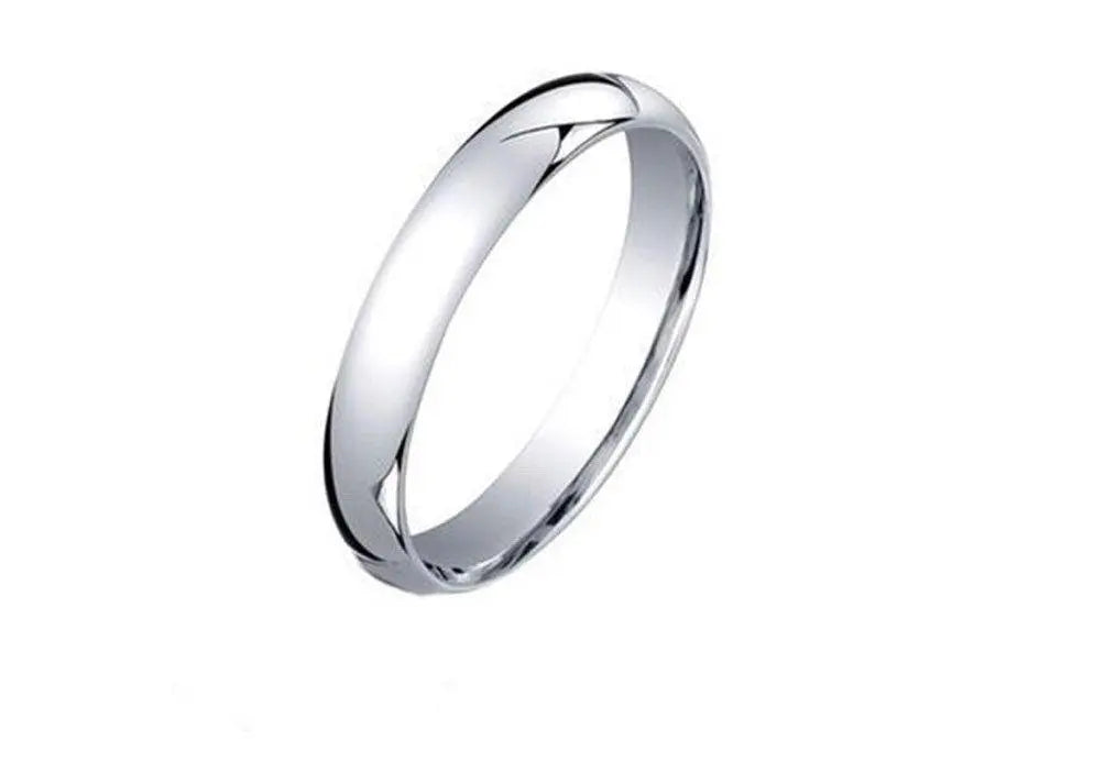 ADIRFINE 925 Sterling Silver 3MM Comfort Fit Wedding Band Ring
