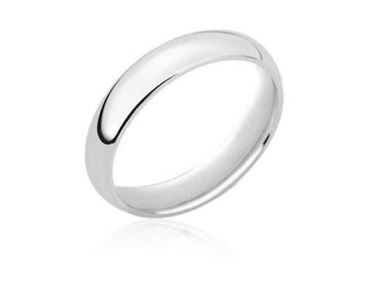 925 Sterling Silver 4MM Comfort Fit Wedding Band Ring - ADIRFINE 