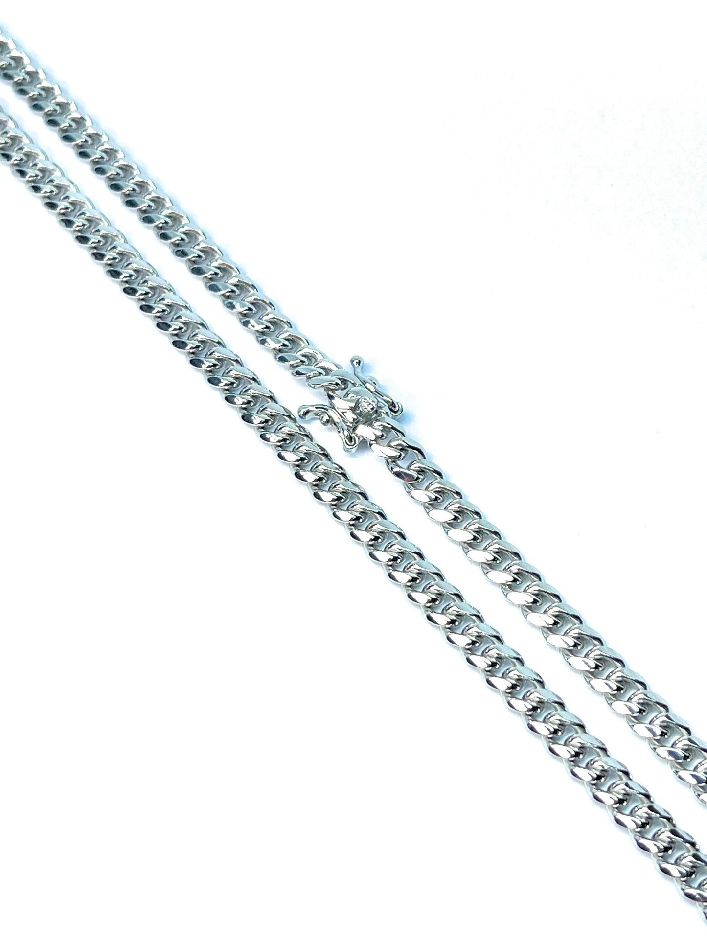 925 Sterling Silver 4mm Miami Cuban Link Chain - ADIRFINE 