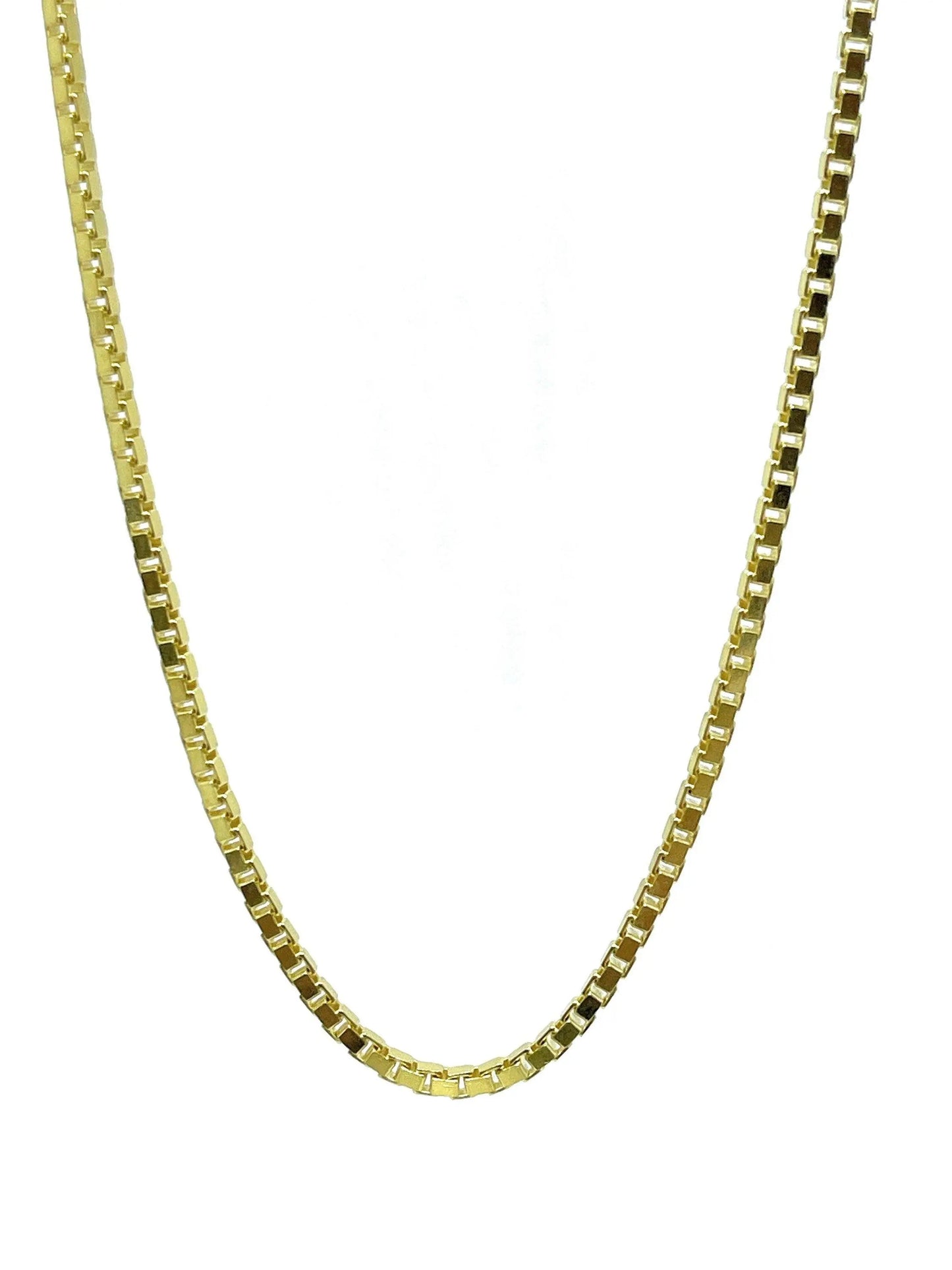 925 Sterling Silver Box Chain Necklace - ADIRFINE 