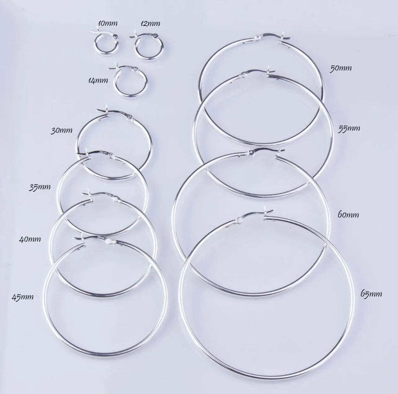 925 Sterling Silver Classic High Polish 3mm Hoop Earrings - ADIRFINE 