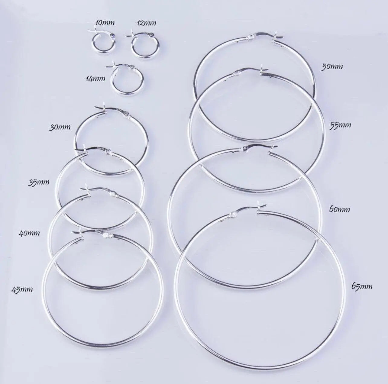 925 Sterling Silver Classic High Polish 4mm Hoop Earrings - ADIRFINE 