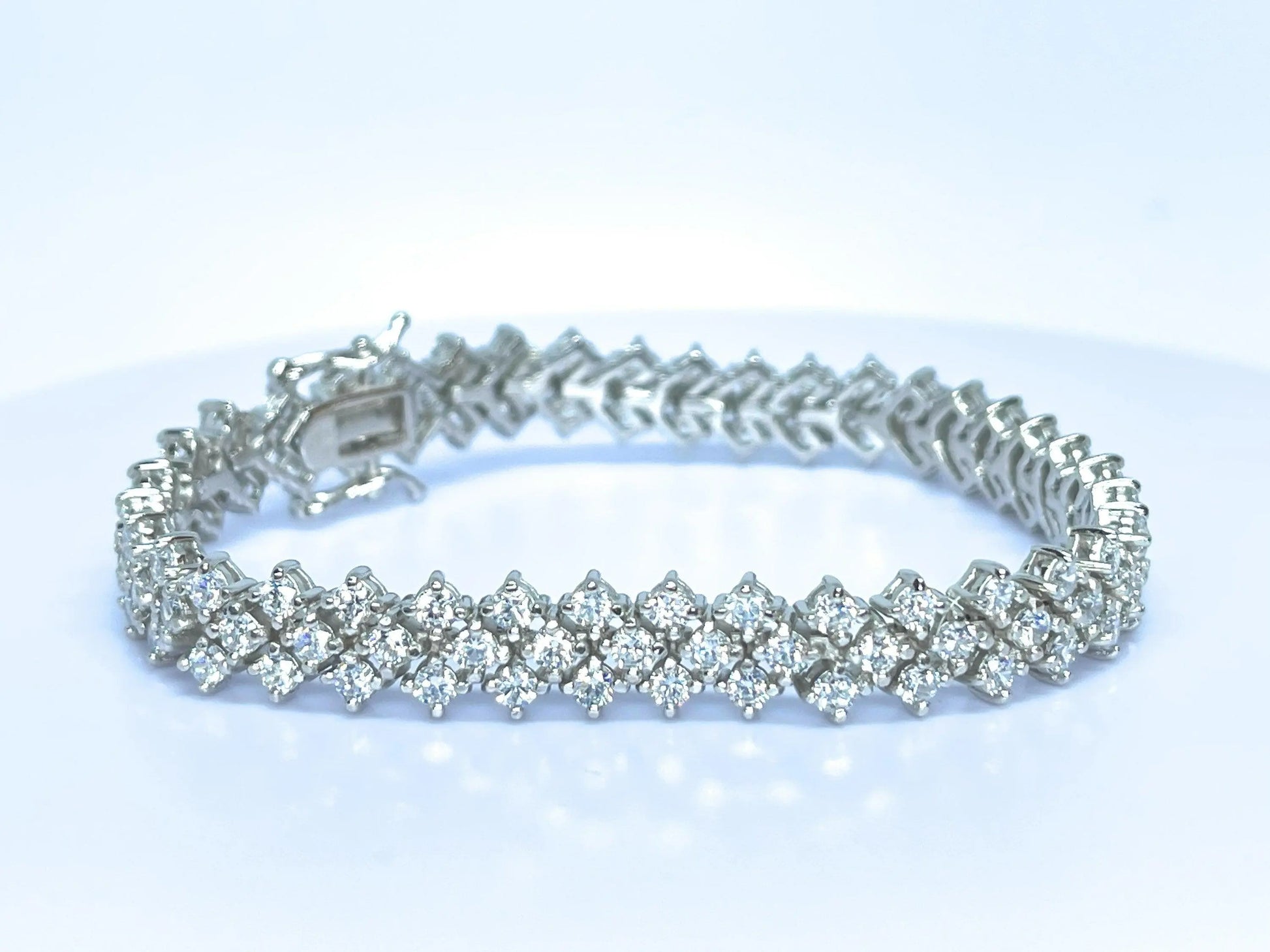 925 Sterling Silver Cubic Zirconia Tennis Bracelet - ADIRFINE 