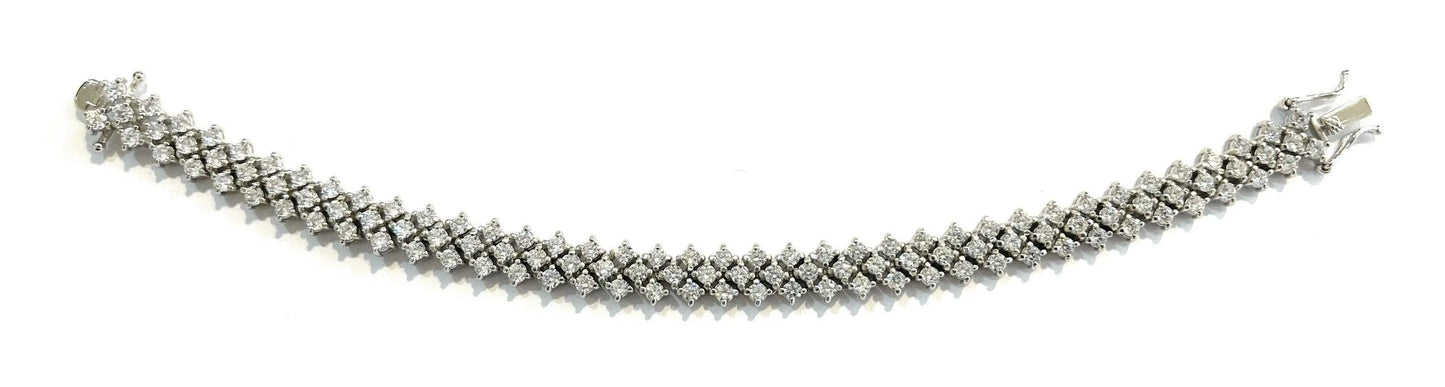 925 Sterling Silver Cubic Zirconia Tennis Bracelet - ADIRFINE 