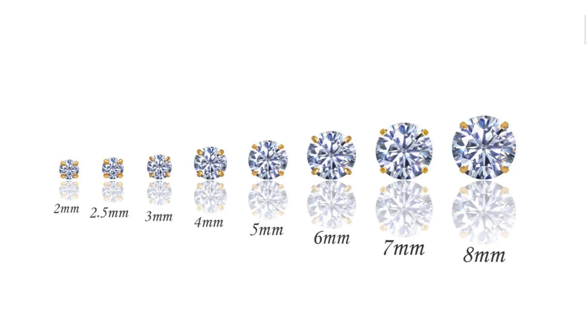 925 Sterling Silver Screwback Round Brilliant Cut Cubic Zirconia Stud Earrings - ADIRFINE 